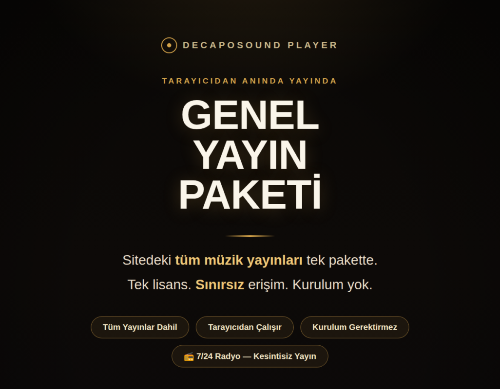 24 saat çalıcı Player