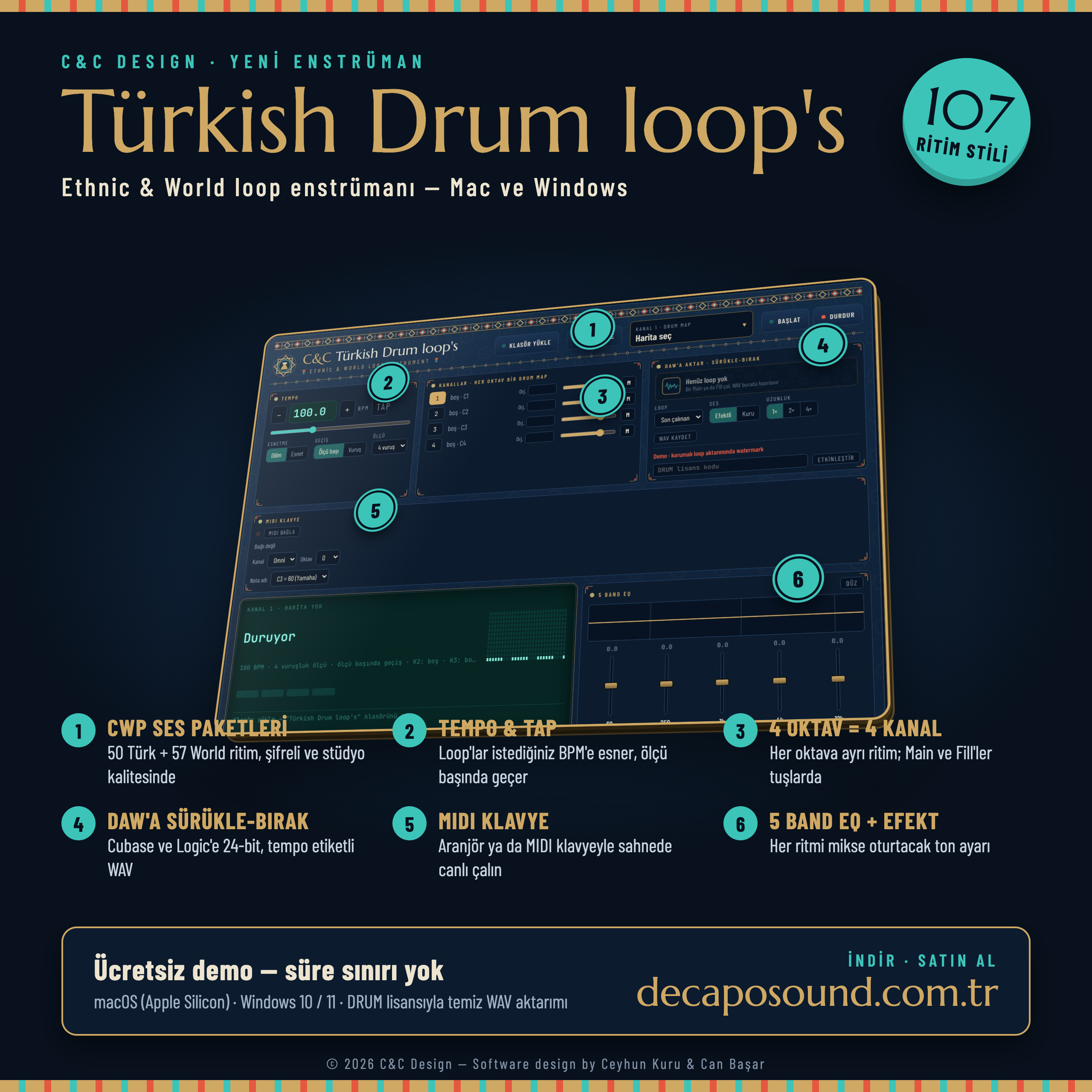 C&C Türkish Drum loop's — Türk ve dünya ritimleri loop enstrümanı