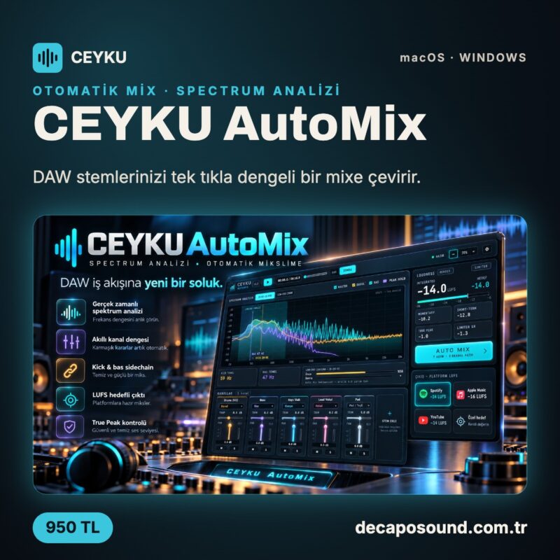 CEYKU AutoMix — otomatik mix ve spectrum analizi programı