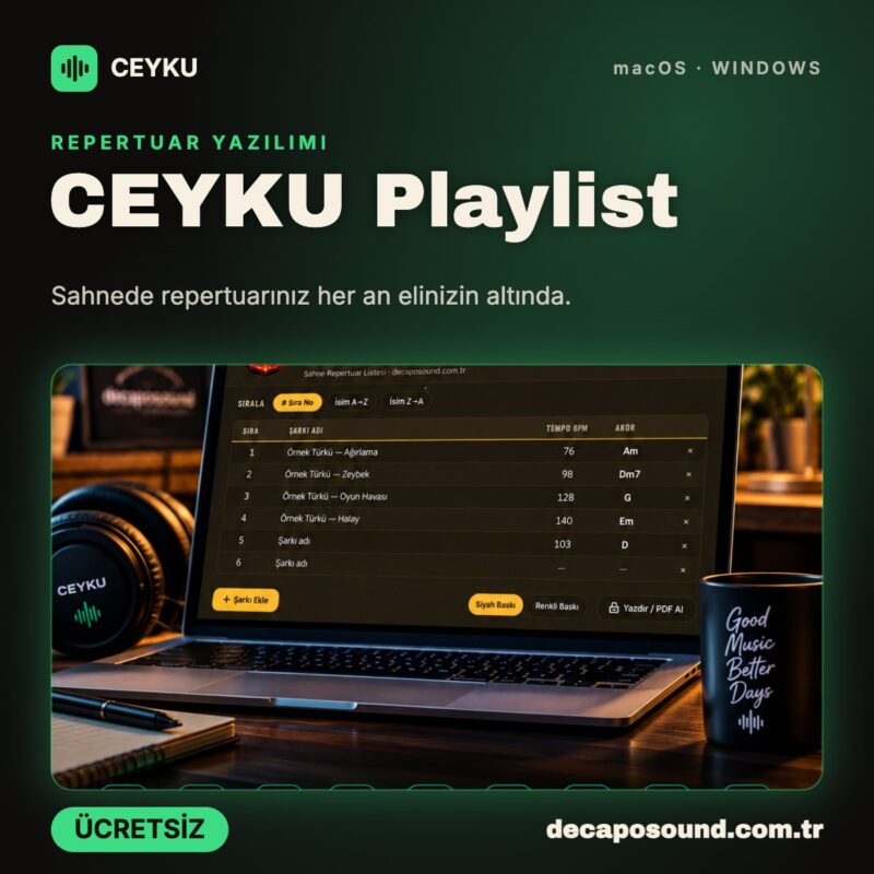 CEYKU Playlist – Sahnede repertuarınız her an elinizin altında.