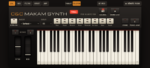 C&C Makam Synth Android cep telefonu arayüzü, makam hafıza butonları ve klavye