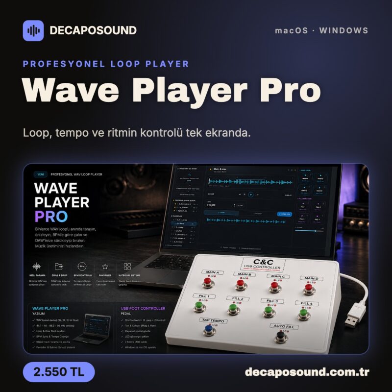 Wave Player Pro – Loop, tempo ve ritmin kontrolü tek ekranda.